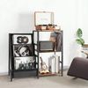 Record Player Stand, Turntable Stand with 3-Tier Vinyl Record Storage, Record Pl