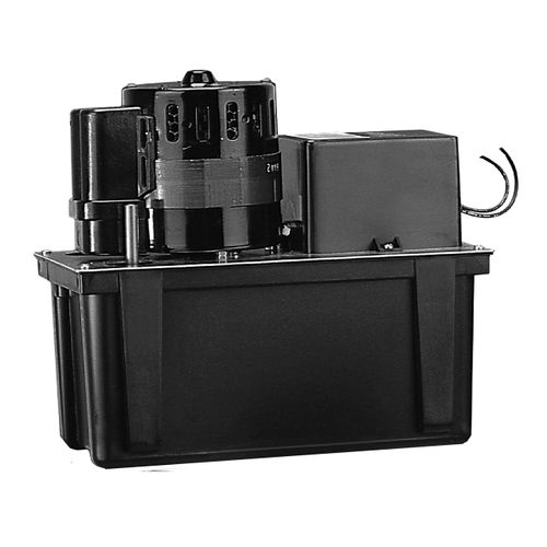 Little Giant VCL-45ULS 115 Volt, 1/5 HP, 450 GPH, Automatic Condensate Removal Pump with 1-Gallon Tank and Safety Switch, 6-Ft. Cord, Black, 553240