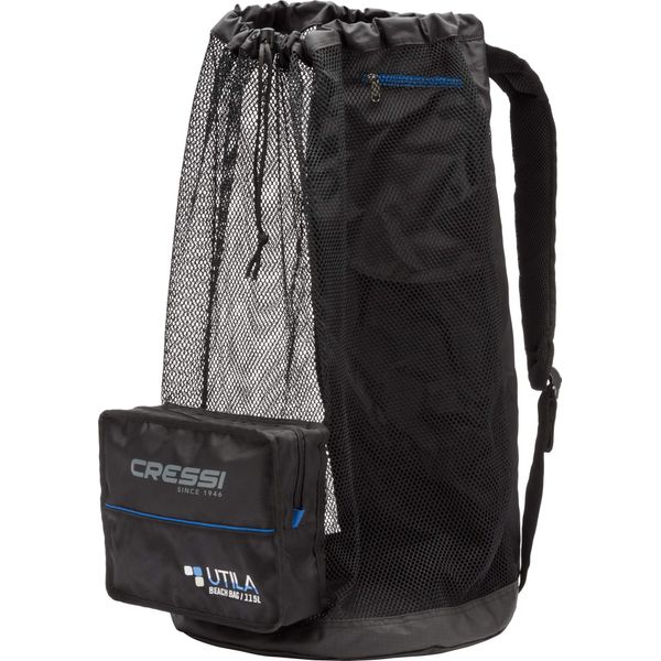 Cressi Utila Beach Bag - Large Mesh Bag, Black, 85 LT