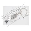 Bike Chain Key Chains Gourd-shaped with End Caps, Black