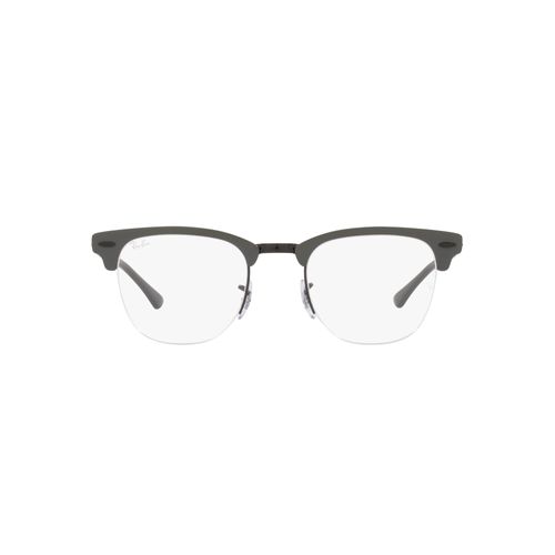 Ray-Ban RX3716VM Prescription Eyewear Frames CLUBMASTER METAL, 3150 GREY ON BLACK, 50