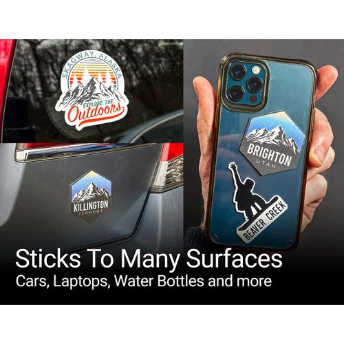 Kettle Falls Washington 2 x 1.25 Inch Sticker Retro Vintage Sunset City 70s Aesthetic Design