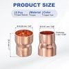 PATIKIL 5Pcs Copper Reducer 3/4" x5/8" ID Reducing Copper Coupling Fitting Pipe Adapter