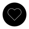 Heart white black little heart pattern PopSockets Swappable PopGrip