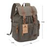 Bluboon Canvas Vintage Backpack Leather Casual Bookbag Men Rucksack (Green)