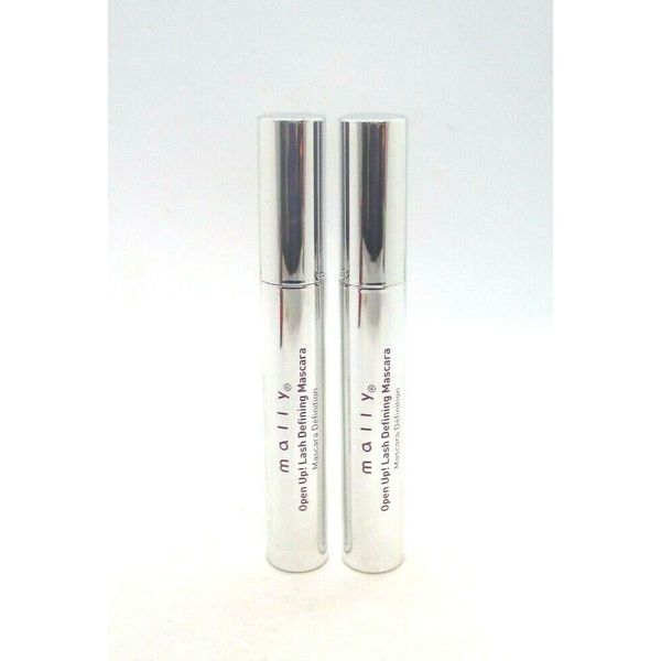 Lot / 2   Mally Open Up! Lash Defining Mascara ~ Black ~ 0.35 oz / 10 g (x2)