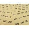 20mm (0.8 inch) Square Black on Silver Consecutive, Sequential Number Sequence Labels, Numbering Stickers, from 1-480