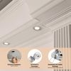 ledscom.de 12 Ceiling recessed Frames CIRC, Round, Glossy Chrome