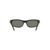 Ray-Ban Men's RB4033 Predator Rectangular Sunglasses, Matte Black/Polarized Green, 60 mm