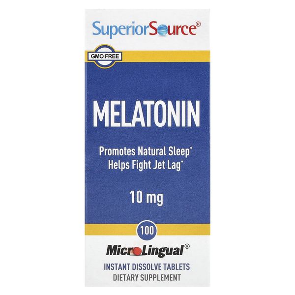 Melatonin, 10 mg, 100 MicroLingual® Instant Dissolve Tablets