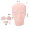 Practice Training Head, Microblading Mannequin Head Silicone Eyebrow Practice Training Head Fake Skin Model for Makeup Practice