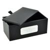 Acrylic Insert Acorn Design Cufflinks in a Personalised Engraved Black Leatherette Cufflink Box