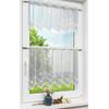 LYSEL Net Curtain Linen Look (W x H) 62 cm x 30 Grey/Stone Grey