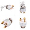 Keenso Ignition Switch, Switch Ignition Control 12V Universal Engine Start Switch Ignition Control Switch Car Auto 4 Position ON Off Start Ignition Switch Controls with Keys Marine Ignition