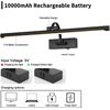 Dimmable Black Picture Lights with Remote and Timer Wireless Art Lights Recharge