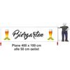 Werbebanner 400 x 100 cm Biergarten Weizen