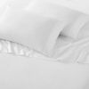 Solid 800-Thread Count 2-Piece White Sateen Cotton Blend Queen Pillowcase Pair