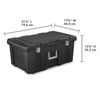 Portable Storage Container Organizer Bin Footlocker Plastic Camping Trunk Chest