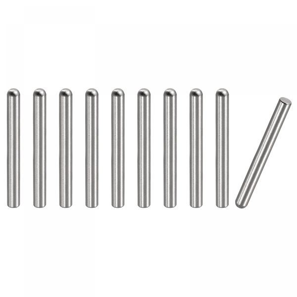 sourcing map 5x50mm Dowel Pins, 10pcs 304 Stainless Steel Round Head Flat Chamfered End Dowel Pin Bunk Bed Pins Shelf Pegs Support Shelves Fasten Elements