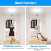 Magnetic Motion Sensor Ceiling Light Rechargeable LED Flush Shower Closet Light