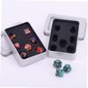 ibasenice 4pcs Dice Storage Box Metal Case with Lids Stand Candy Tin ()