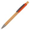 5x Holz-Kugelschreiber / Farbe: natur-orange
