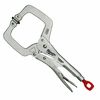 Locking C-Clamp, 11In, Chrome Plated, 1Pc