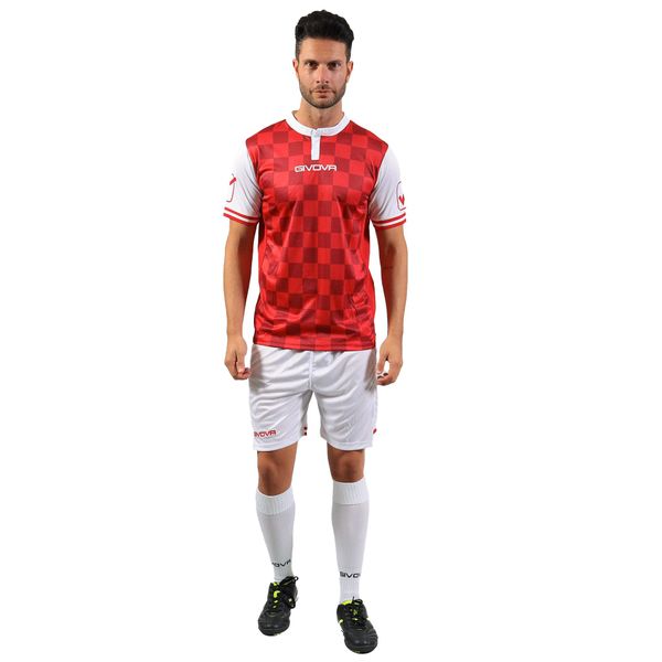 Givova, kit competition, white/red, XL