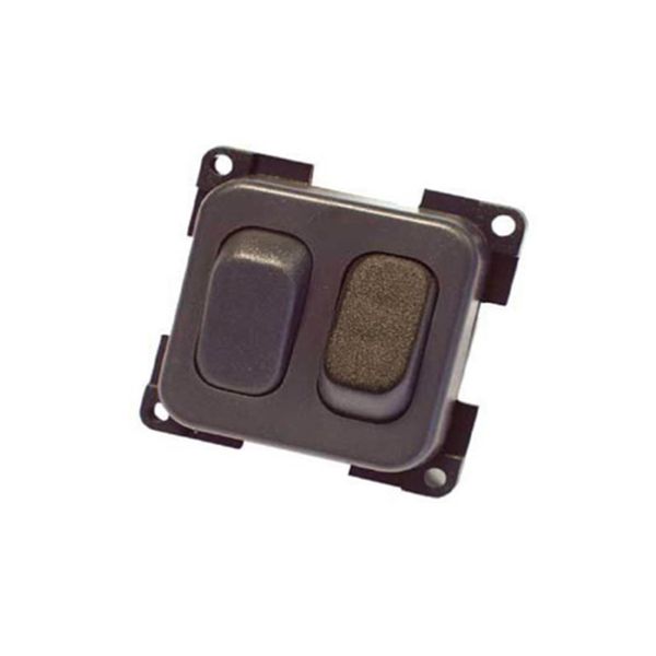 Clearcut - Square Chrome Single Surround - Support Frame - Double Light Switch - Campervan and Motorhome