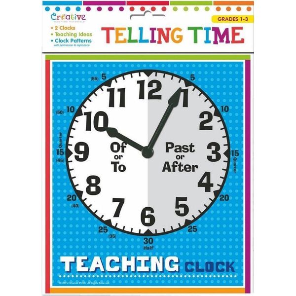 NEW Telling Time Clocks Includes 2 Clocks w/ Movable Hands Teaching Ideas & More