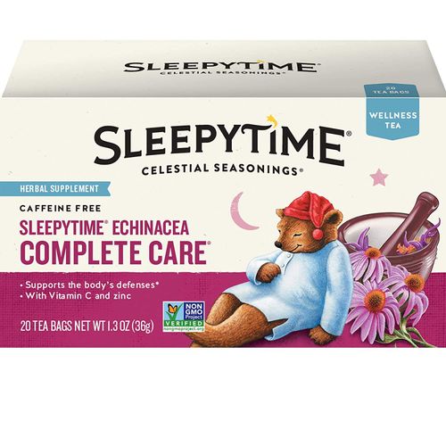 Celestial Seasonings Wellness Tea, Sleepytime Echinacea Complete Care, 20 Count (Pack of 6)