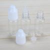 10ml/0.34oz Transparent Plastic Refillable Empty Dropping Refueling Bottles Eye Liquid Squeezable Dropper Vials Sample Packing Storage Holder Container with White Screw Cap And Removable Plug (25)