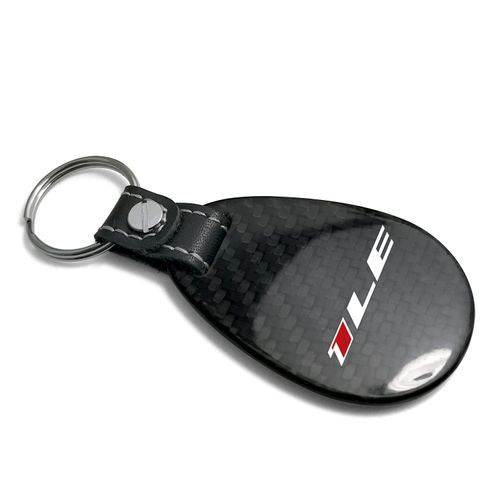 iPick Image for Chevrolet Camaro 1LE Black Real Carbon Fiber Large Tear-Drop Key Chain Keychain, Official Licensed