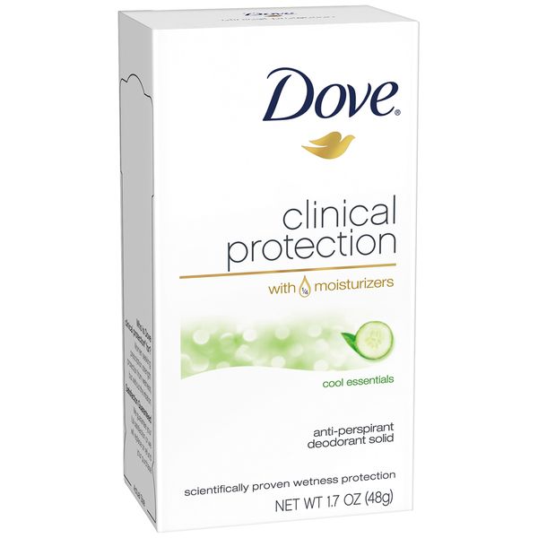 Dove Dove Clinical Protection Antiperspirant And Deodorant Solid Cool Essentials, cool essentials 1.7 Oz