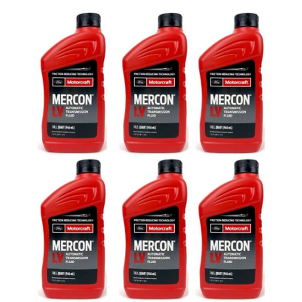 Motorcraft Mercon LV Automatic Transmission Fluid 6 Quarts Pack Ford Original