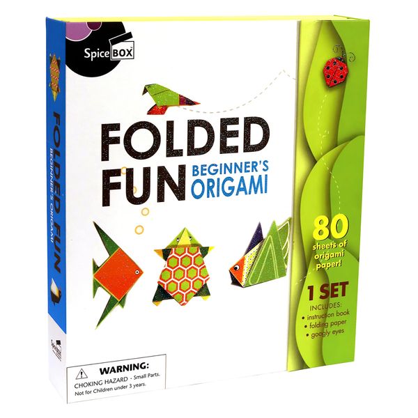 Fun With: Folded Fun - Beginner's Origami - Activity Set to Learn Origami, 80 Sheets of Origami Paper, 20 Googly Eyes, DIY Arts & Crafts, Kids Ages 8+