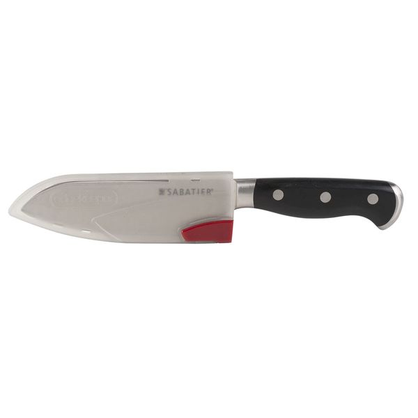 Sabatier Edgekeeper Stainless Steel Self-Sharpening Utility Knife 12cm , Ideal for Mincing Herbs, Cutting Vegetables and Fileting Fish, Grey