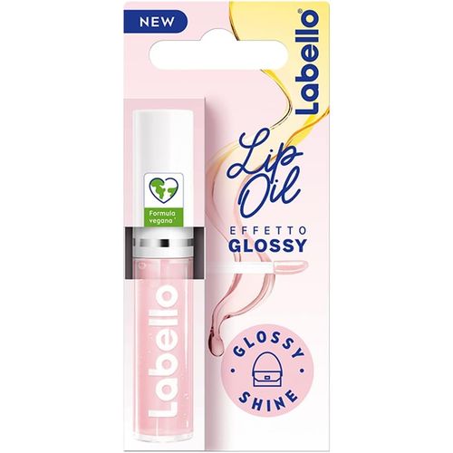 Labello Lip Oil Effetto Glossy – Glossy Shine 5.5 ml, Lucidalabbra volumizzante e idratante, Olio labbra con oli di origine 100% naturale, Lip gloss per labbra morbide e luminose