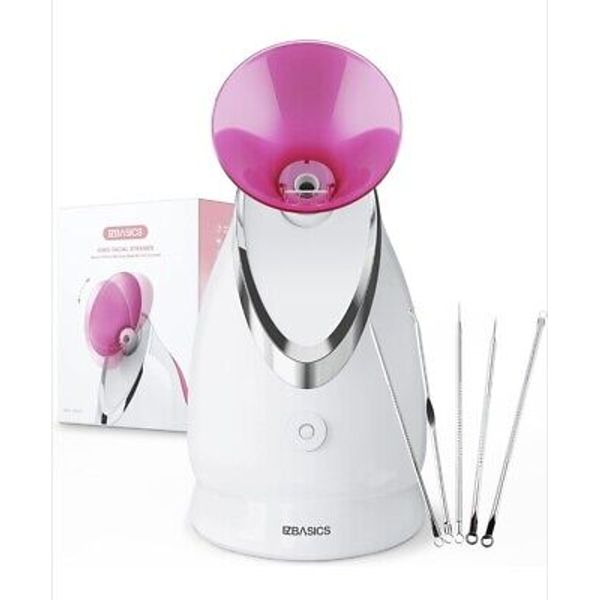 EZBASICS Facial Steamer Ionic Face Steamer for Home Facial, Warm Mist Humidif...