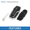 A ABSOPRO 3 Buttons Key Shell Case Keyless Entry Remote Key Fob Replacement Case for Ford Mondeo 2014-2018