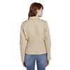 TOM TAILOR Women's biker jacket - Cream Toffee Plain, size: s