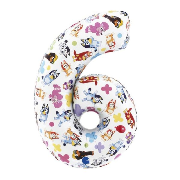 Bluey 26" Number 6 Balloon