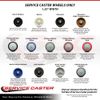 SCC - 6" Thermoplastic Rubber Wheel Only - 3/8" Bore - 300 lbs Capacity