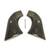 Ebony Floral Checkered Ruger Vaquero/Blackhawk/Wrangler Grips X
