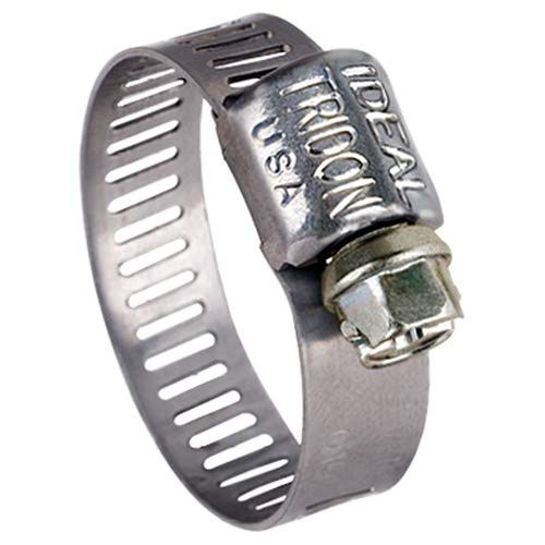 Ideal Tridon 62P0851 Stainless Steel Worm Gear Clamp, 8 SAE Size, 7/16" to 1" Diameter (Pack of 10)