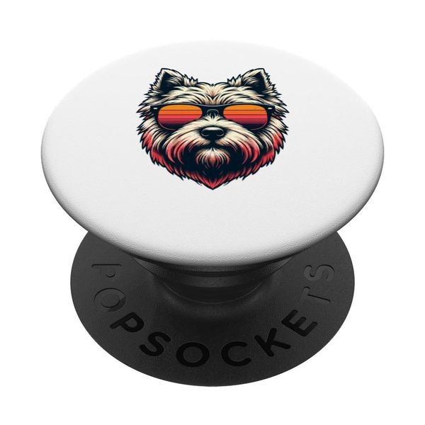 Retro Sunglasses Cairn Terrier Terriers PopSockets Adhesive PopGrip