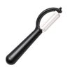 2–TECH Ceramic Peeler - Long blade, Black with Rotating Blade
