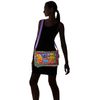 Laurel Burch Medium Crossbody Zipper Top 15 x 10-Inch, Dog Tails Patchwork