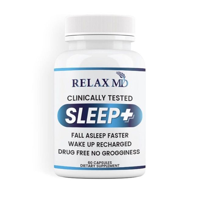 Relax MD NATURAL SLEEP AID Vegan Supplement Non-Habit Forming 30-day Supply