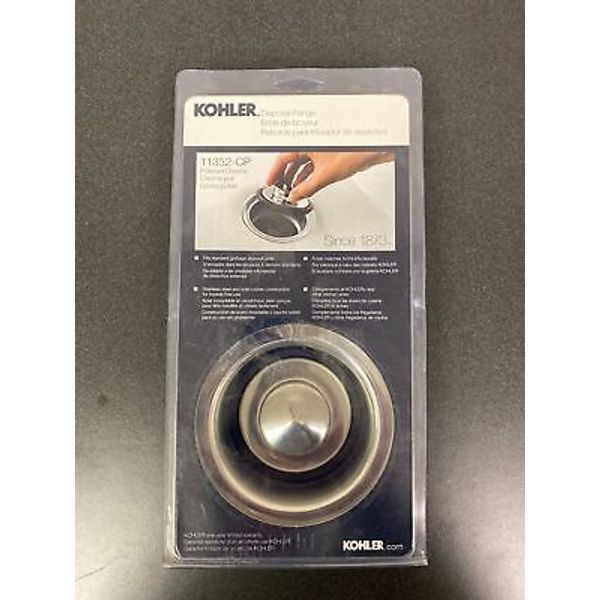 Kohler K-11352-CP Durable Disposal Flange & Stopper for Standard Garbage Disposa